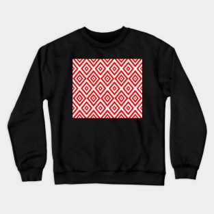 Abstract geometric pattern - red and white. Crewneck Sweatshirt